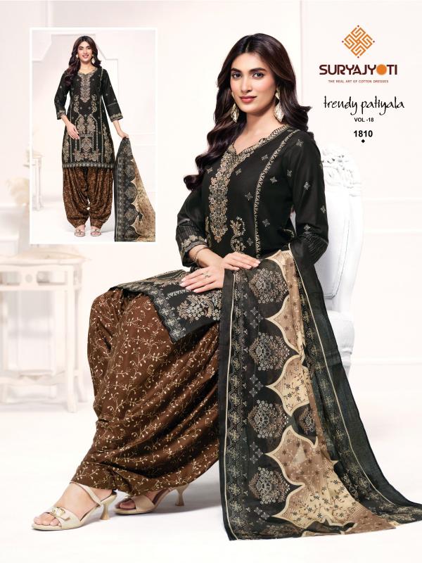 Suryajyoti trendy patiyala vol 18 batik dress material wholesale